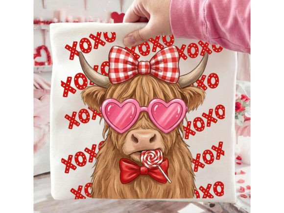 Download Highland Cow XOXO Western Valentine Png - Western valentine png Collection