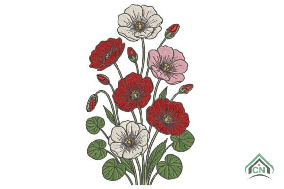 Download Floral Wildflower Embroidery Design - Wildflower embroidery Collection