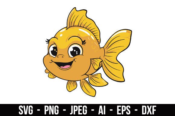 Download Artistic Golden Fish Illustration SVG - Fish illustration Collection